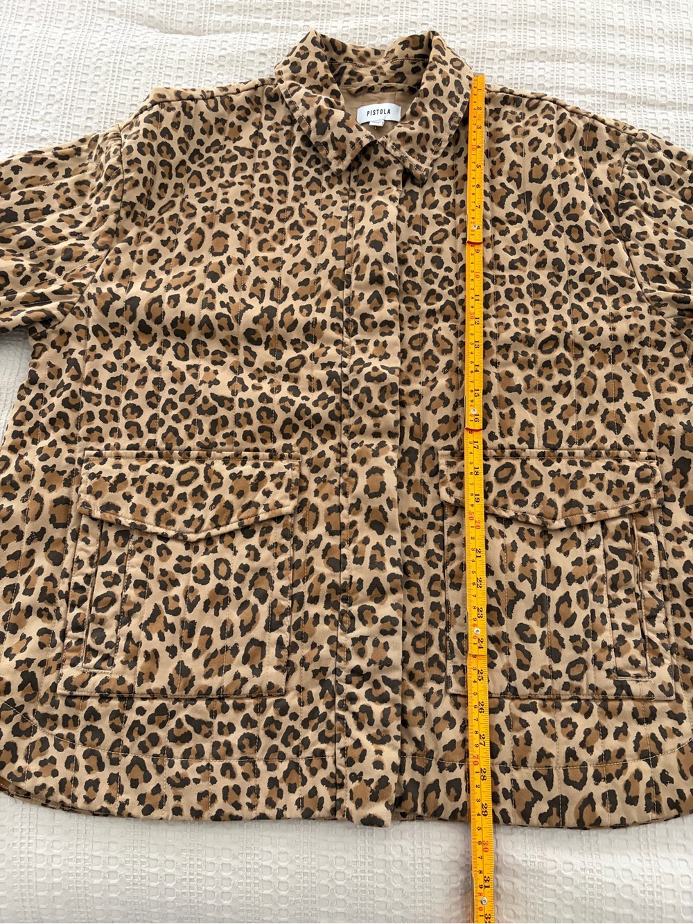 Pistola Cecile Quilted Feline Leopard Print Jacket L Boho Chic Fall Fashion - Picture 11 of 13
